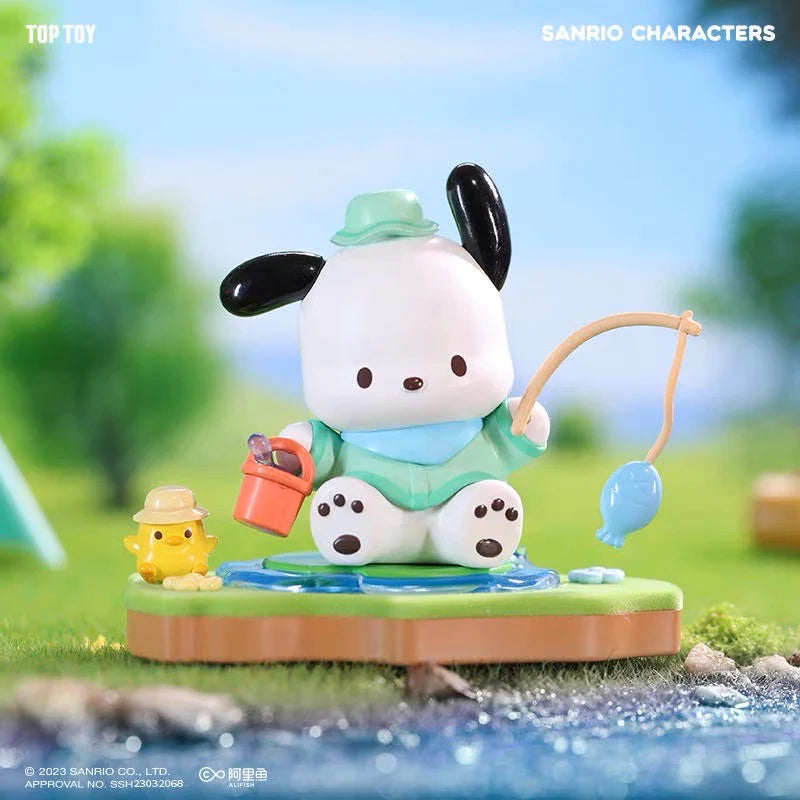 Sanrio Pachacco Blind Box with Pachacco fishing with his duck friend