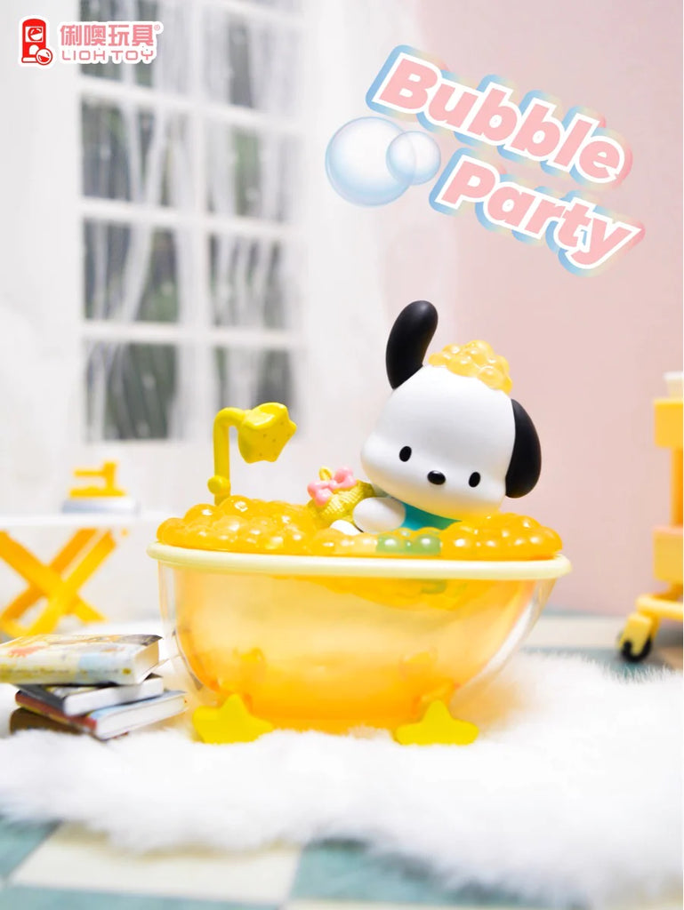 Pochcco Bubble Party Blind Box with Pochacco making the yellow bubbles