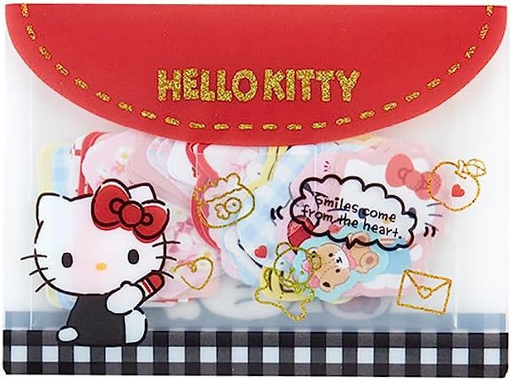 hello kitty seal case sticker showcasing hello kitty  drawing the love heart
