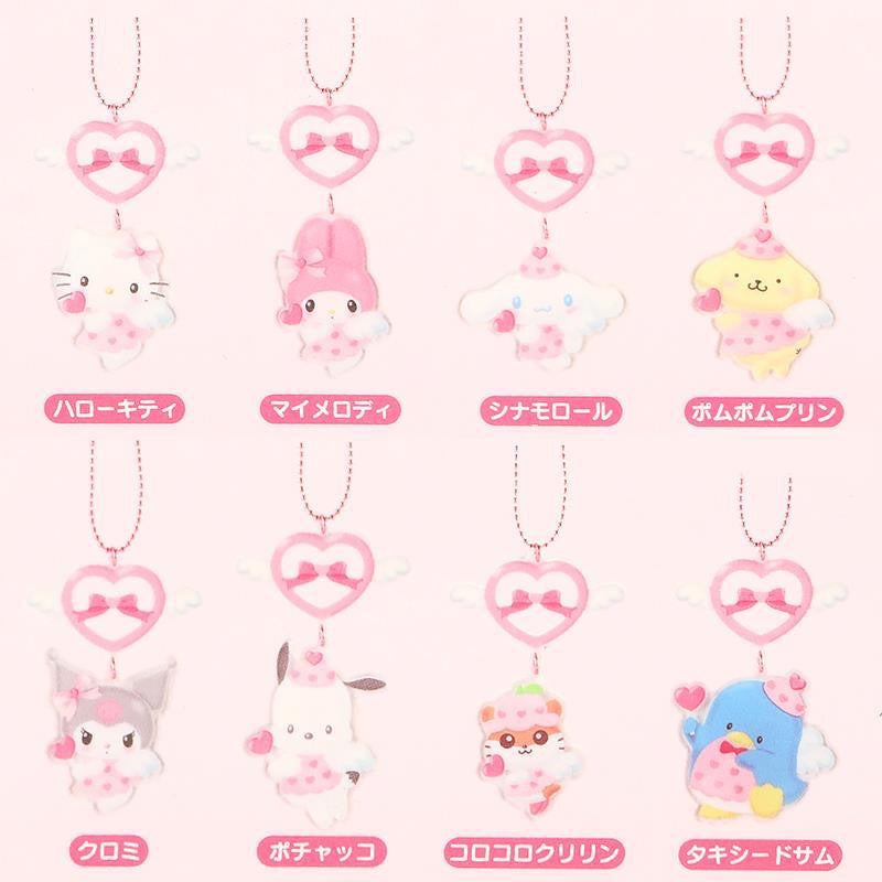 Sanrio Dreaming Angel Series Keychain depicting beloved characters with angelic wings, perfect for accessorizing and collecting
