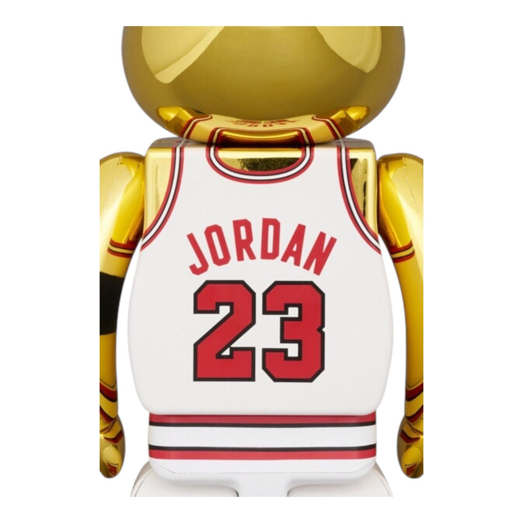 Bearbrick Michael Jordan Gold Edition back view showing "Jordan 23" design