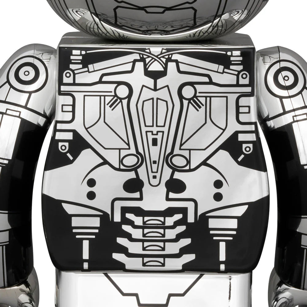 BEARBRICK ENDOSKELETON T2 400% Close-Up - Intricate Robotic Design