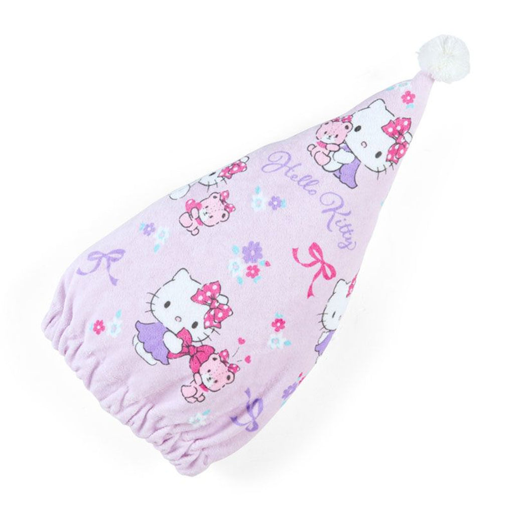 Hello Kitty hair dry cap with flower pattern