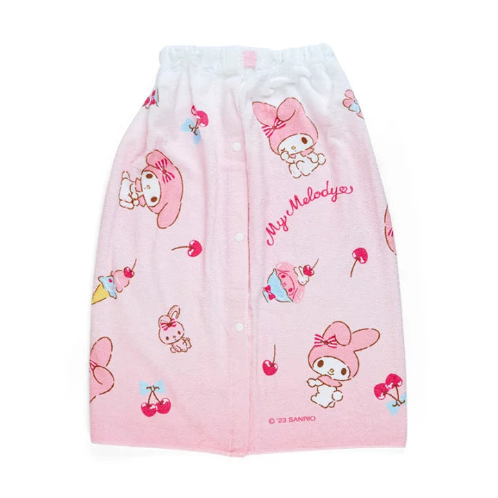 Sanrio My Melody bath towel with cherry and ice cream pattern