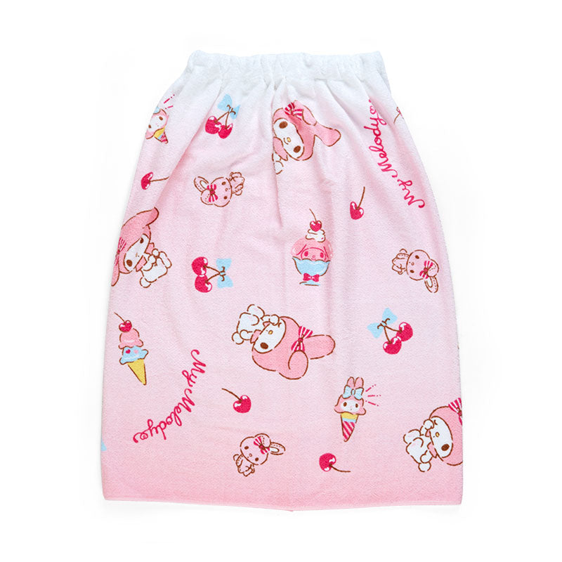 Sanrio My Melody bath towel with cherry and ice cream pattern