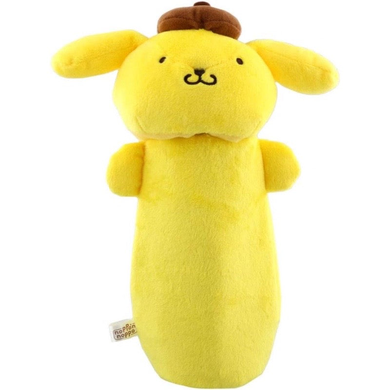 Sanrio Pompompurin yellow thermal bottle cover with soft plush fabric