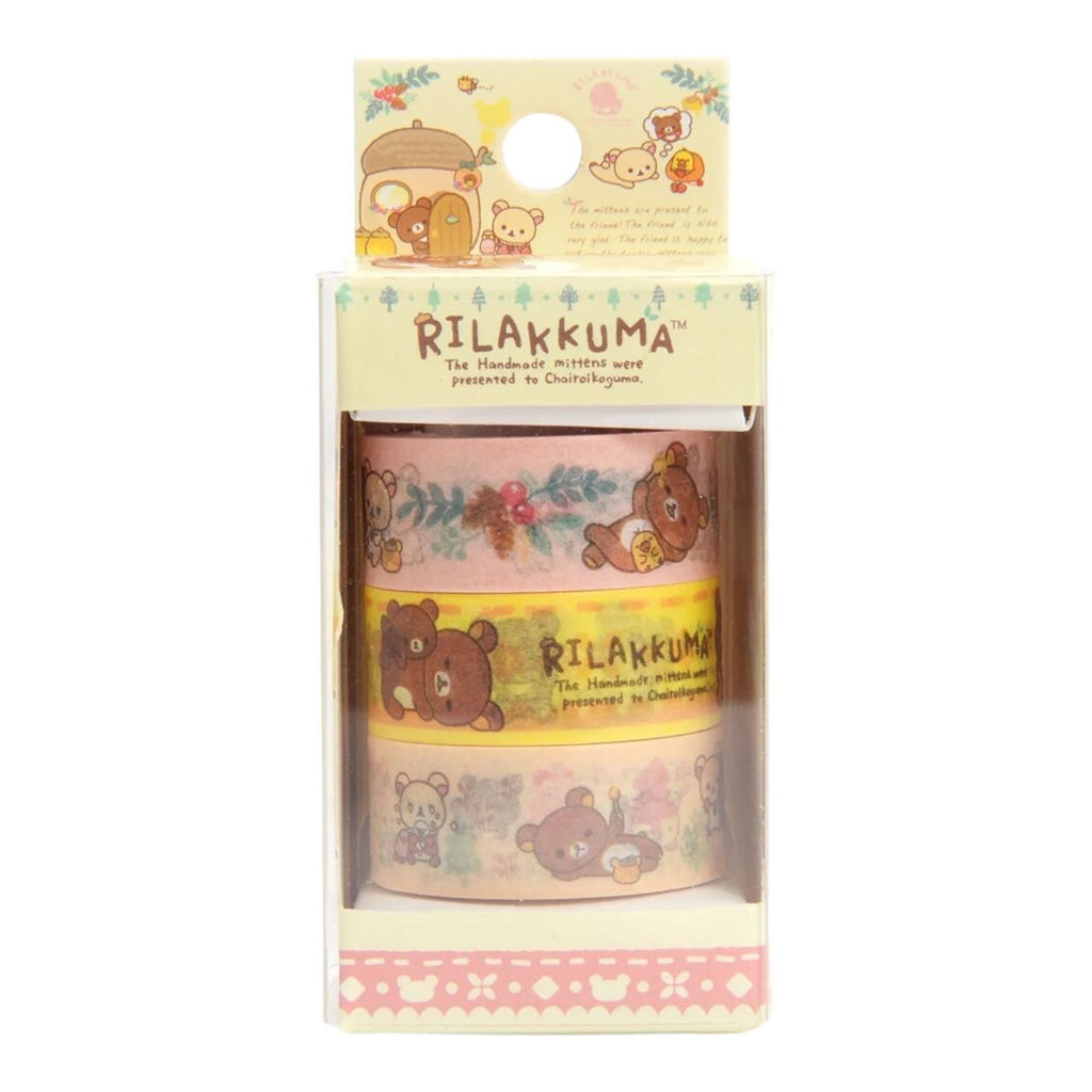 Rilakkuma Washi Tape Set - Front View in Cute Packaging