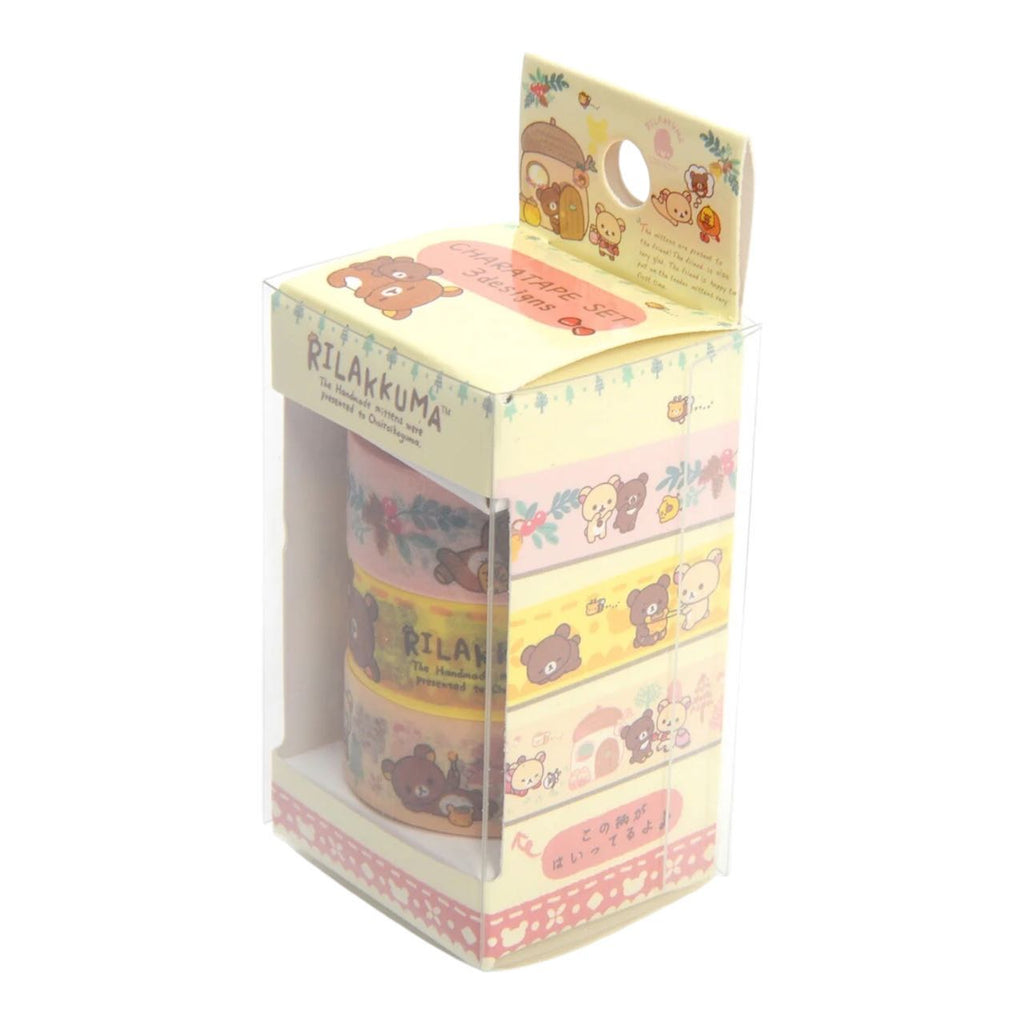 Side View of Rilakkuma Decorative Washi Tape 3-Pack