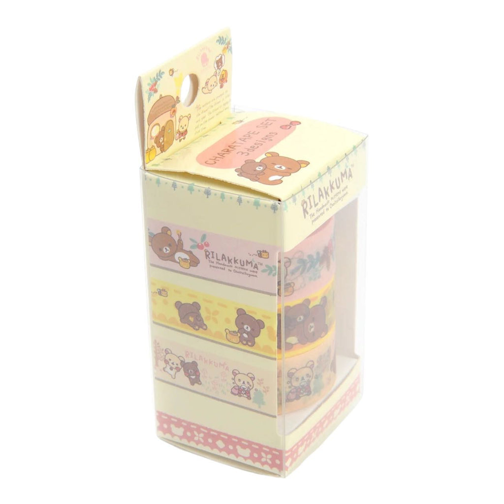 Side View of Rilakkuma Decorative Washi Tape 3-Pack