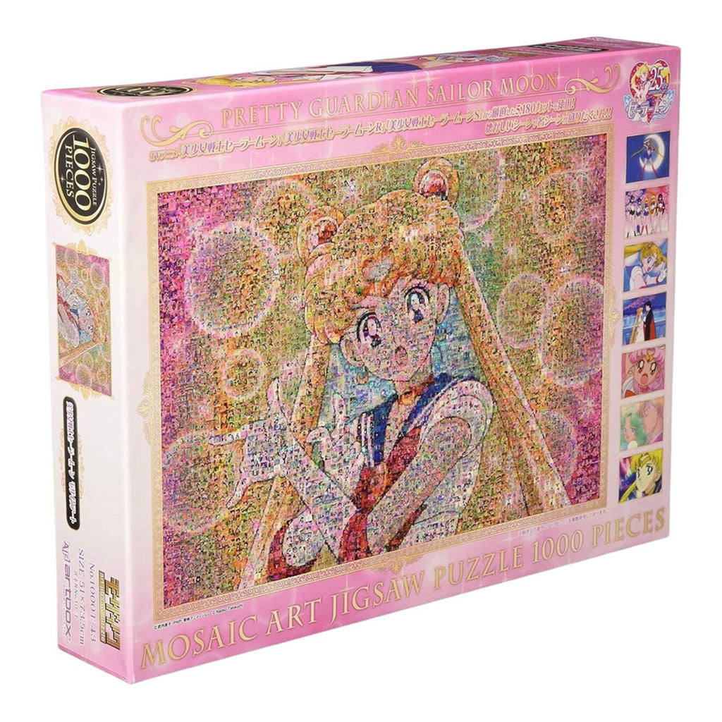 Sailor Moon mosaic art jigsaw puzzle box featuring vibrant anime design