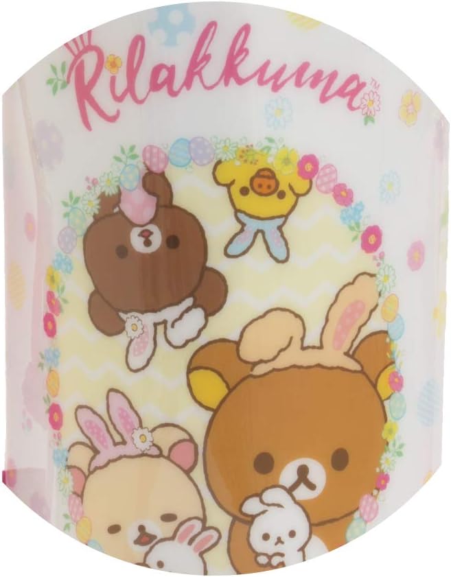 Detailed view of the San-X Rilakkuma bunny-themed bottle pouch pattern.