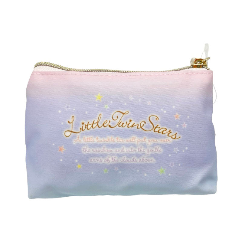 back view of Sanrio Little Twin Stars cosmetic bag pouch