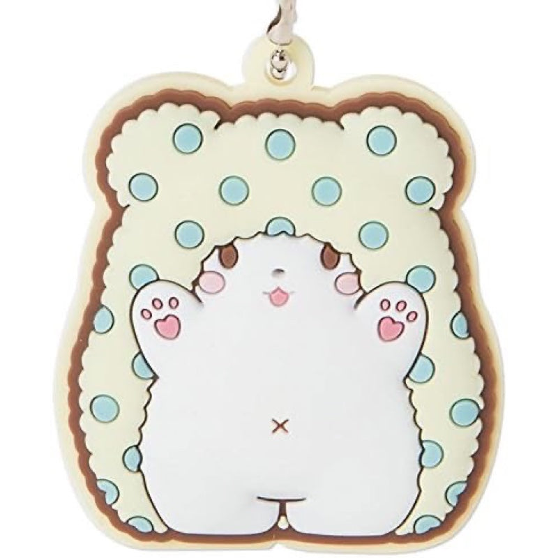 Adorable Marumofubiyori character charm from the Sanrio rubber key chain.