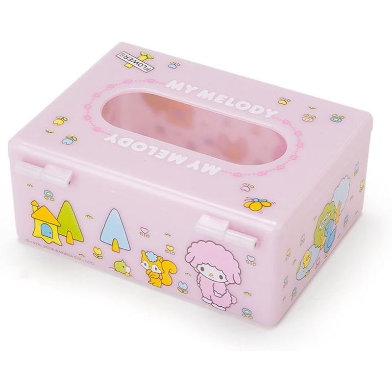 Side view of the Sanrio My Melody Mini Tissue Case highlighting the adorable details.