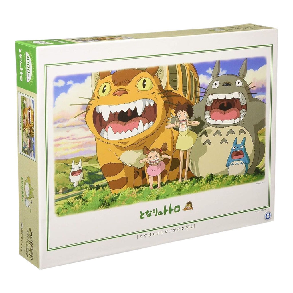 Studio Ghibli Totoro 1000-piece puzzle featuring Totoro, the Catbus, and friends.