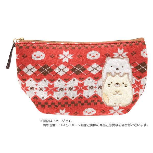 Sumikko Gurashi Nordic Winter-Themed Pouch - Front View with Adorable Design