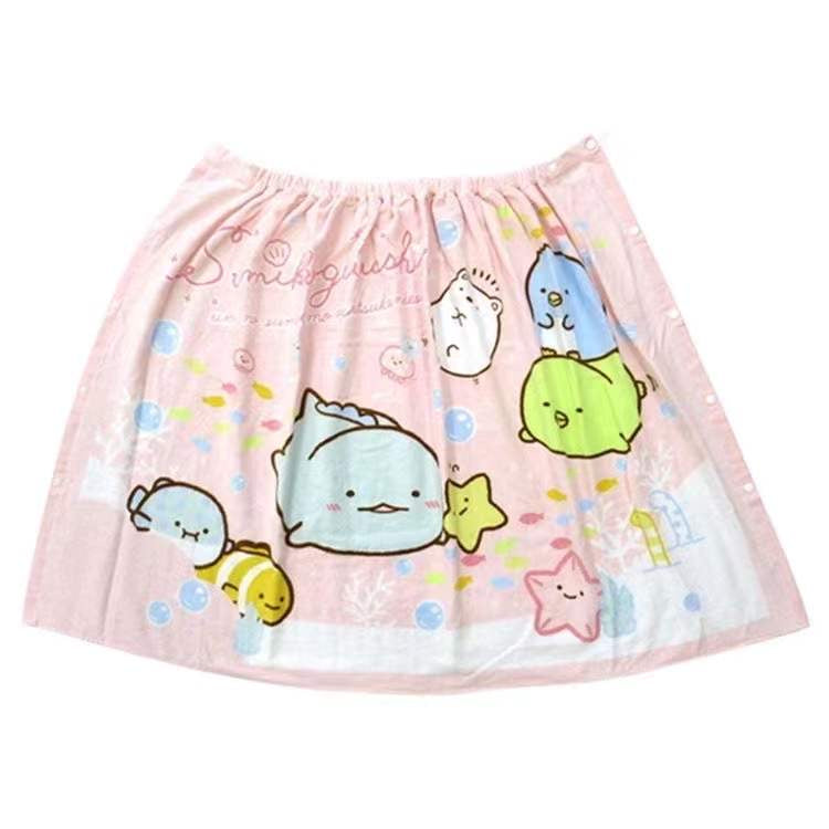 Sumikkogurashi Sea Life Pink Bath Skirt for kids and adults