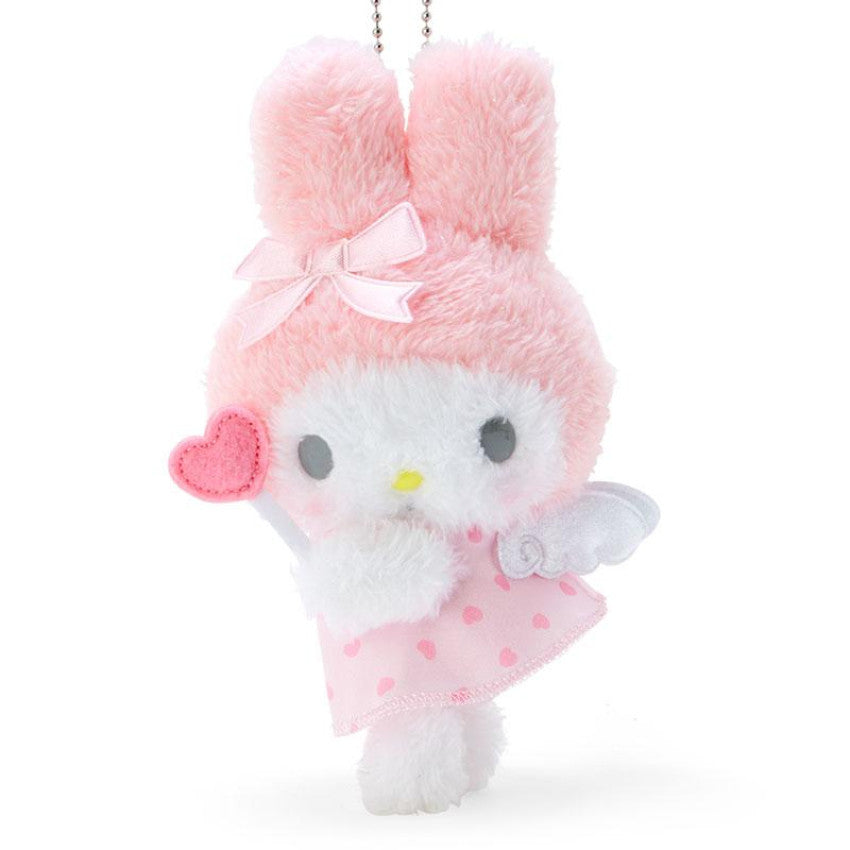 MyMelody plush with angel wings holding a love heart - Sanrio Collection