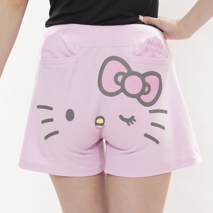 Hello Kitty-themed short pants featuring a playful Winky Eyes design on soft, breathable fabric.