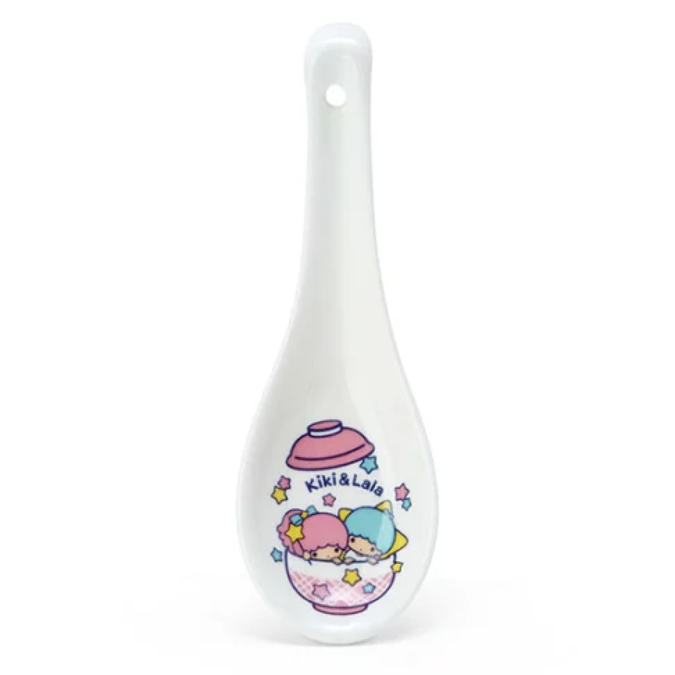 Elegant Sanrio Little Twin Stars spoon with ceramic design, showcasing the beloved characters in a vibrant print