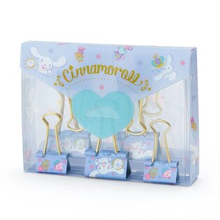 Sanrio Kawaii Cinnamoroll Binder Clip Elliot folder 9 Pieces Blue ...