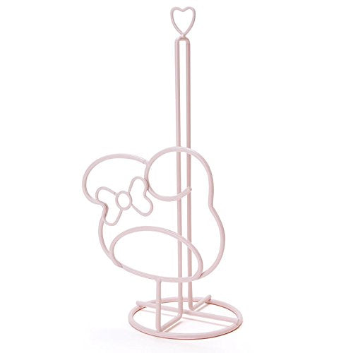 Sanrio My Melody themed paper towel holder in soft pink with My Melody's signature ears and bow, perfect for adding a kawaii touch to any kitchen.
