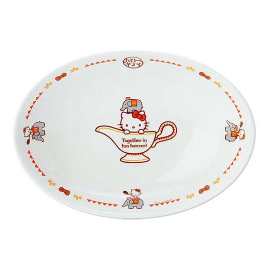 Sanrio Hello Kitty Oval shape plate perfect for dishes such as salad, pasta and curry