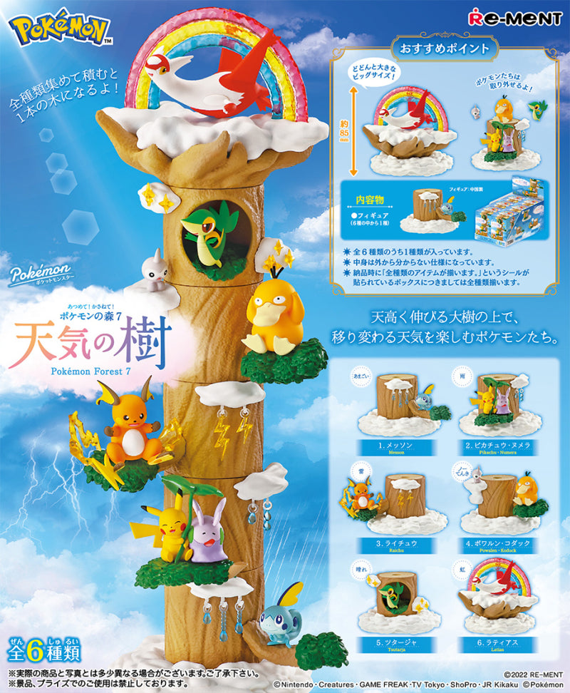 Re-ment Pokemon forest 7 blind box with 6 different designs