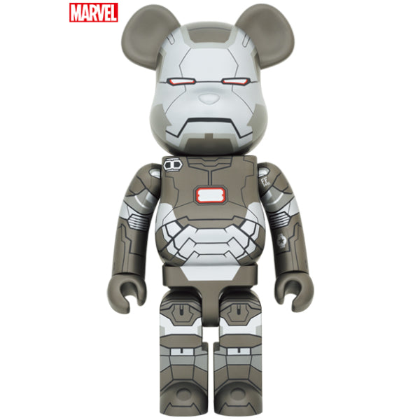 Bearbrick 1000% War Machine front view showing detailed Marvel armour design.