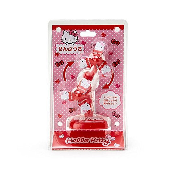 Sanrio Hello Kitty windmill toy packaged in a pink and heart-themed blister pack.