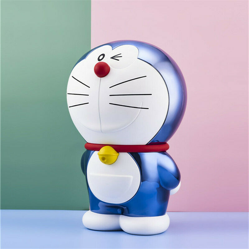 Close-up of the 40CM Doraemon Resin Statue by Macott Station, highlighting its realistic design and bold finish.