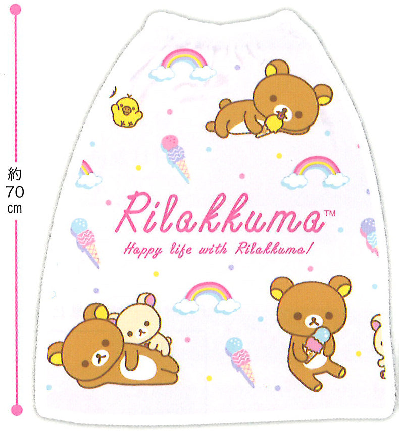 Rilakkuma Happy Life Towel Wrap – 70cm Ice Cream Edition