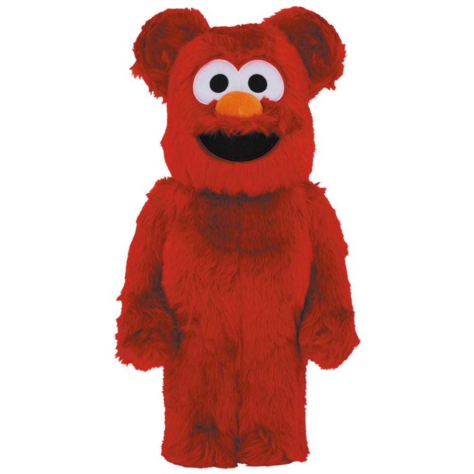 Bearbrick Elmo Costume Ver.2.0 1000% - front view with furry texture
